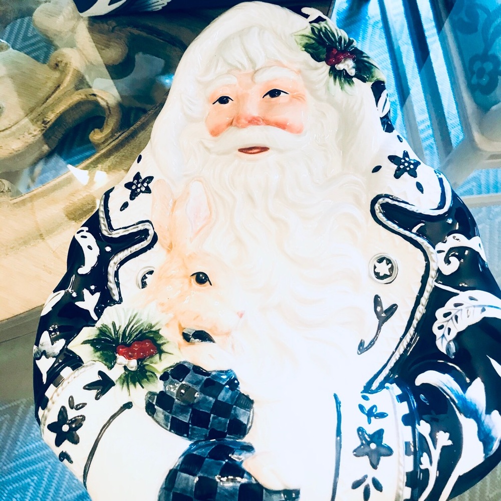 NWOT❄️Fitz & Floyd Bristol Santa Canapé Plate❄️